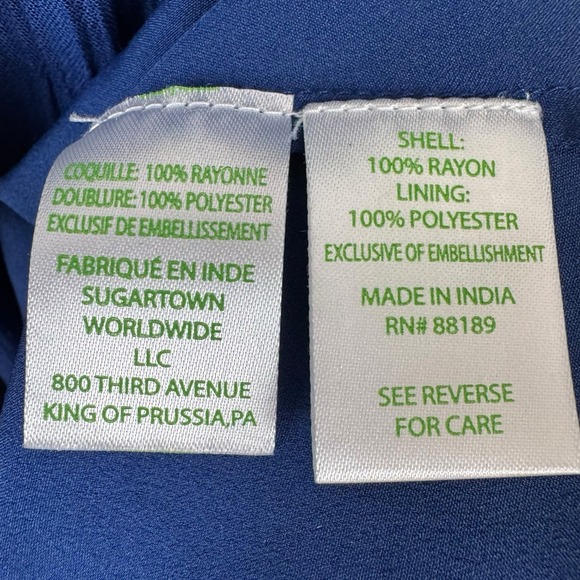 Lilly Pulitzer Women's Embellished Lorna Dress Trapeze Swing Mini Beaded Navy XS - Picture 5 of 8